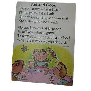 Bad and Good Grade School Poster Alexander Resnikoff 30274 Poetry VNTG